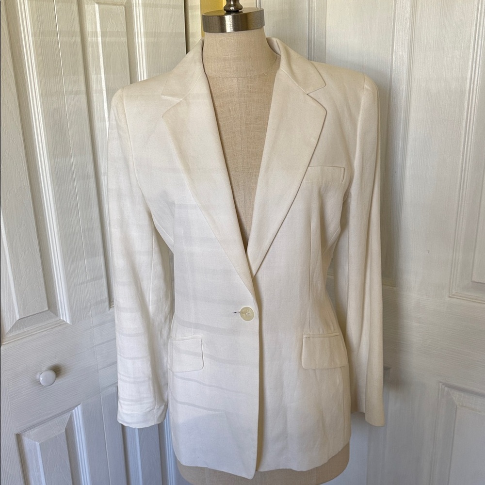 Linda Allard for Ellen Tracy linen Blazer size 6